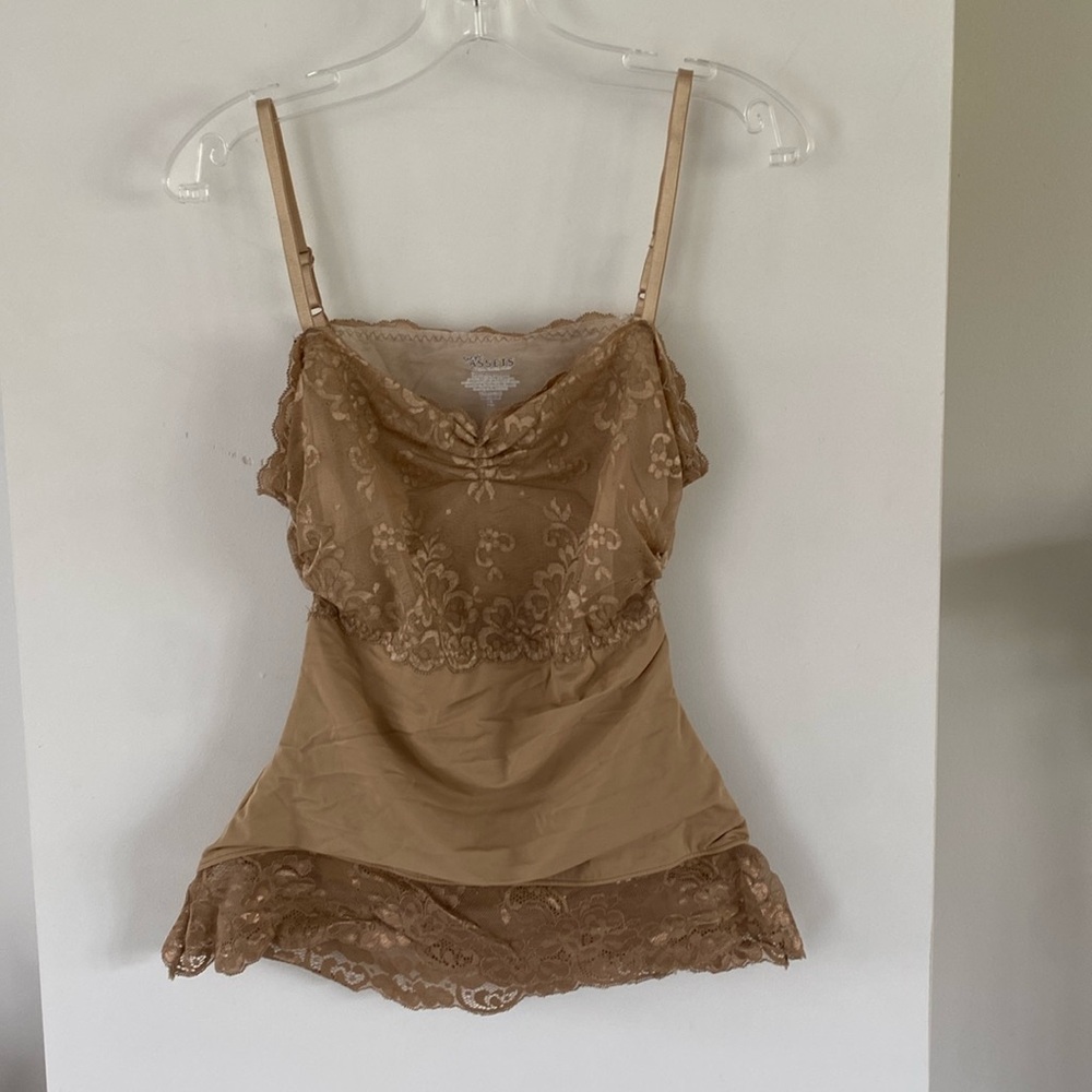 LOVE YOUR ASSETS BY SPANX tank slip nude S small shaper skin lace layer